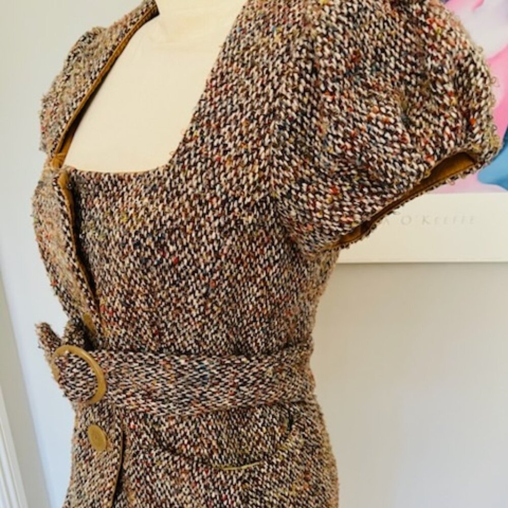 Anthropologie/elevenses tweed top